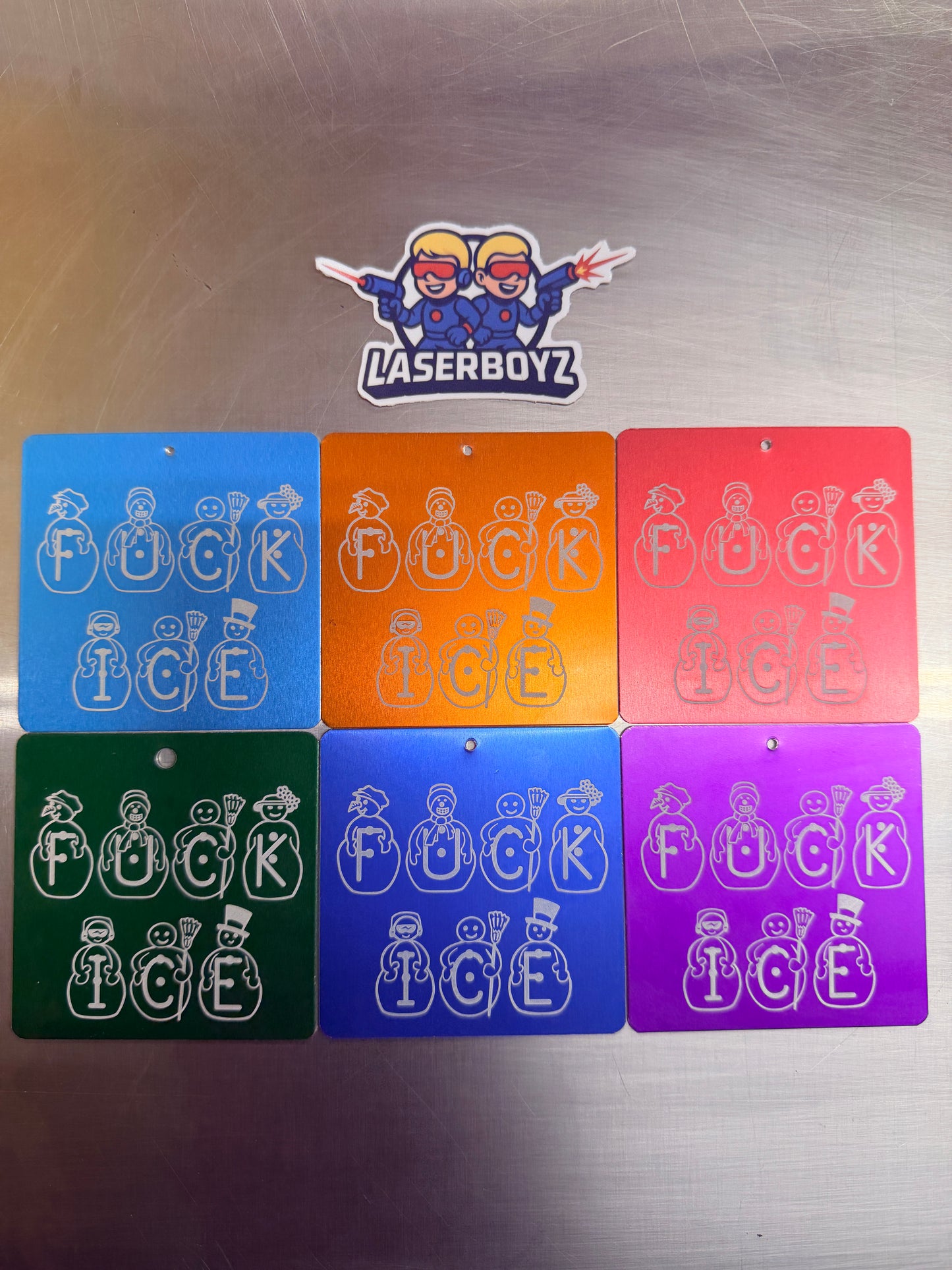 Anodized Aluminum F Ice Snowmen